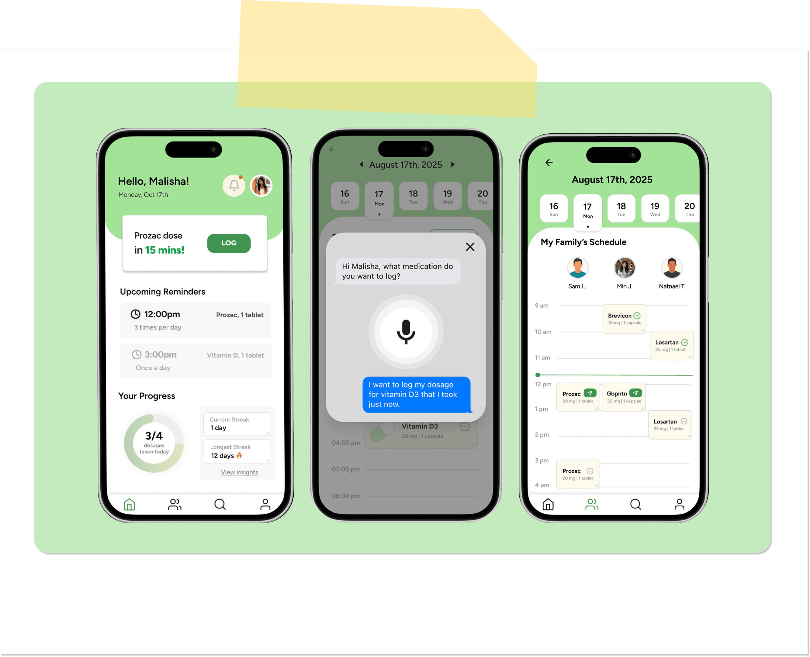 Voice-Enabled Medication Tracker App